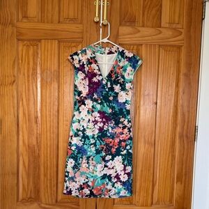 Maggy London Multicolor Floral Midi Dress